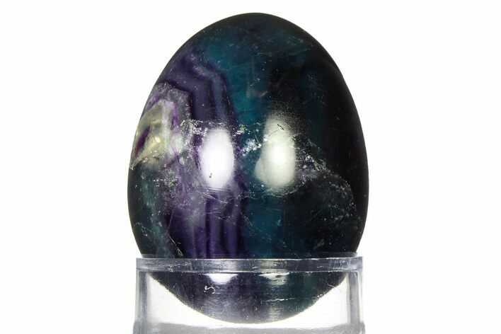 Colorful Polished Fluorite Egg - Fluorescent! #322487